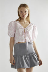 Grey Half Tutu Mini-Skirt