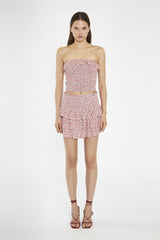 White-Red Tulip RaRa Mini-Skirt