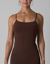 Agon Brown Cami Top With Spaghetti Straps