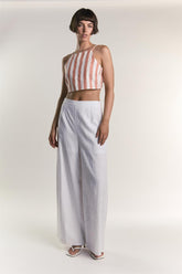 AN1695-WHITE ORANGE STRIPE