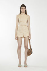 High Waist Hot Shorts - Peach Cream