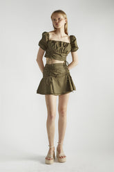 Khaki Tutu Mini -Skirt