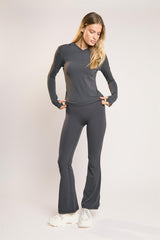 Signature Graphite-Grey Hooded Top.