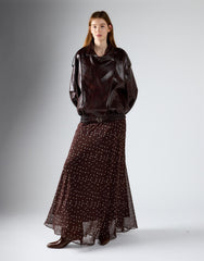 Deep Mahogany Oversized PU Jacket