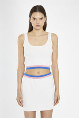 Off-White Multi Knitted Tank-Top