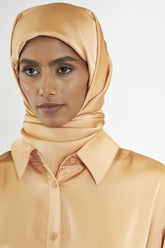 Apricot Sateen Headscarf