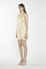 Amber-Ditsy-Folk Tie-Back Mini-Dresses