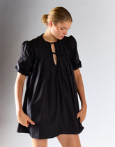 Glamorous Black Pleated Mini Dress