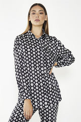 Mono-Geo Flower Classic-Shirt
