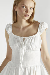 White Skater Mini-Dress