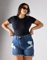 Dark Indigo Denim Shorts