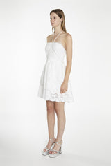 White Halterneck Mini-Dress