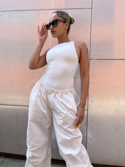 Off-White Scoop-Neck Bodysuit