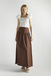 White Square-Neck-Tops