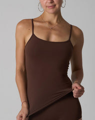Agon Brown Cami Top With Spaghetti Straps