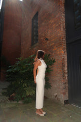 Vanilla Sleeveless Bodycon Midi-Dress