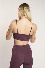 Signature Burgundy Scoop-Neck Crop-Top.