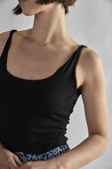 Black Square Neck -Bodysuit