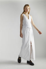 White Split Maxi-Skirt