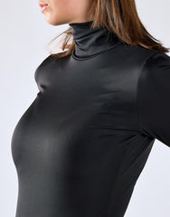 Black High-Neck Long Sleeves Bodysuit