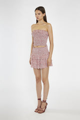 White-Red Tulip RaRa Mini-Skirt