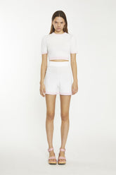 LADIES TOP-WHITE PINK-2Xtra Small