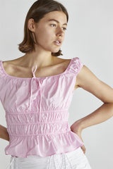 Candy Pink Short Sleeve Crop-Top