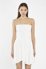 Off-White Smocked Mini-Dress