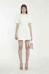 Off-White Open-Back-Skater Mini-Dress
