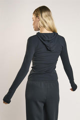 Signature Black Hooded Top.