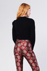 High Neck Crop Top - Black