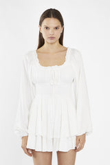 Off-White Smocked-Waist Playsuit