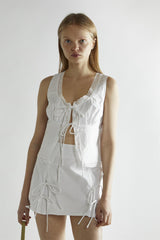Off-White Tie-Front Top