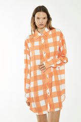 CA0503-ORANGE WHITE GINGHAM