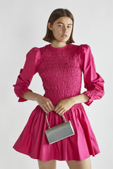 Fuchsia Skater Mini-Dress