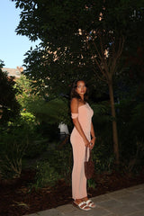 Soft-Terracotta Slim-Fit Maxi-Skirt