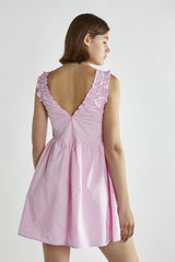 Candy-Pink Skater Mini-Dress