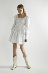 Off White Skater Mini-Dress