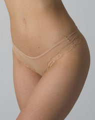 Agon Sand Lace-Trimmed Brief