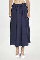Navy Floaty Midaxi-Skirt