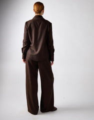 Dark Brown Drawstring Trousers