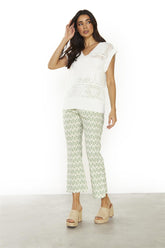 Off White Knit Oversized-Top