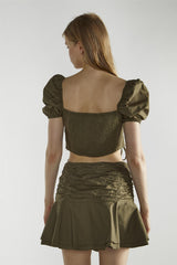 Khaki Tutu Mini -Skirt