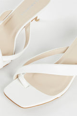 White Kitten Heel Kitten Heel-Heeled Sandal