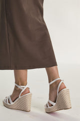 White Espadrille Wedges