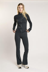 Signature Black Full-Zip Long-Sleeve Top
