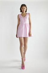Candy-Pink Skater Mini-Dress