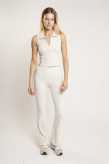 Signature White Flare Leggings