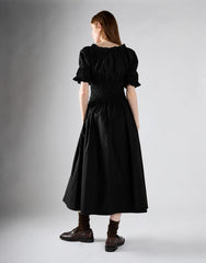 Black Milkmaid Maxi Dress