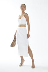 Tank Cropped Top - White